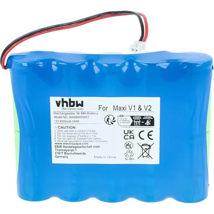 vhbw 4X Akku für ApeLight Maxi V1, V2 LED-Leuchte, 4,5 Ah, 12 V, NiMH, wiederaufladbar, langlebig – Bild 3