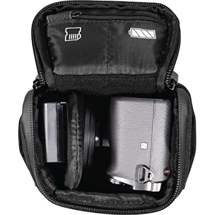 Hama Matera (Kamera Etui), Kameratasche, Schwarz, mit abnehmbarem Schultergurt – Bild 2