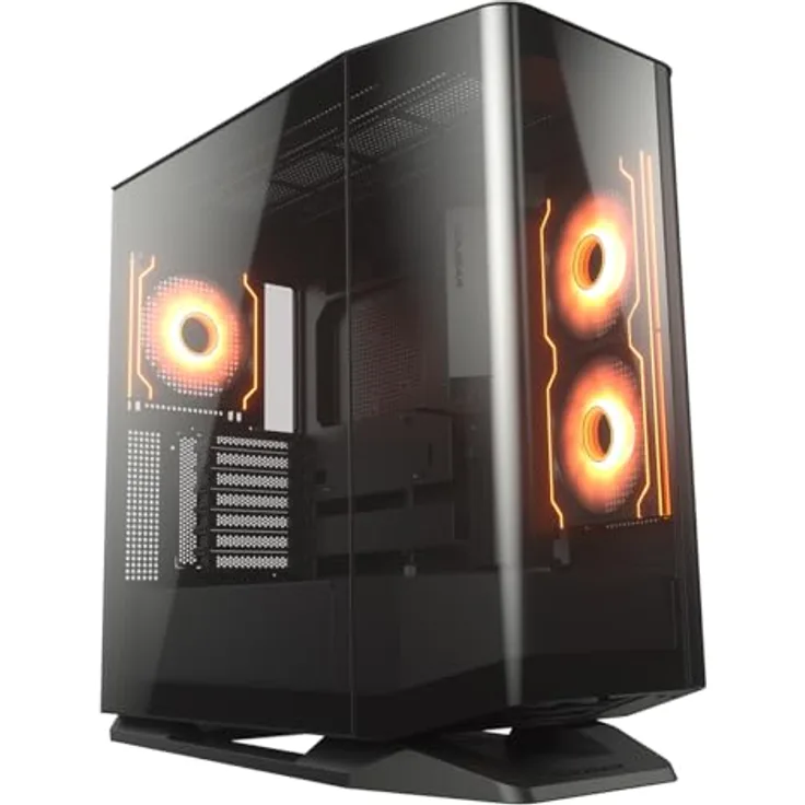 COUGAR FV270 (Schwarz RGB) PC-Gehäuse mit gehärtetem Glas und E-ATX Kompatibilität