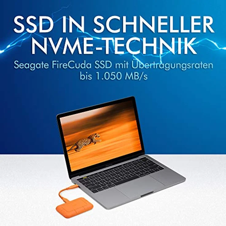 LaCie Rugged SSD STHR4000800 - SSD - verschlüsselt - 4 TB - extern (tragbar) - USB 3.2 Gen 2 - Thunderbolt 3 (USB-C Steckverbinder) - Self-Encrypting Drive (SED) - mit Seagate Rescue Data Recovery – Bild 2