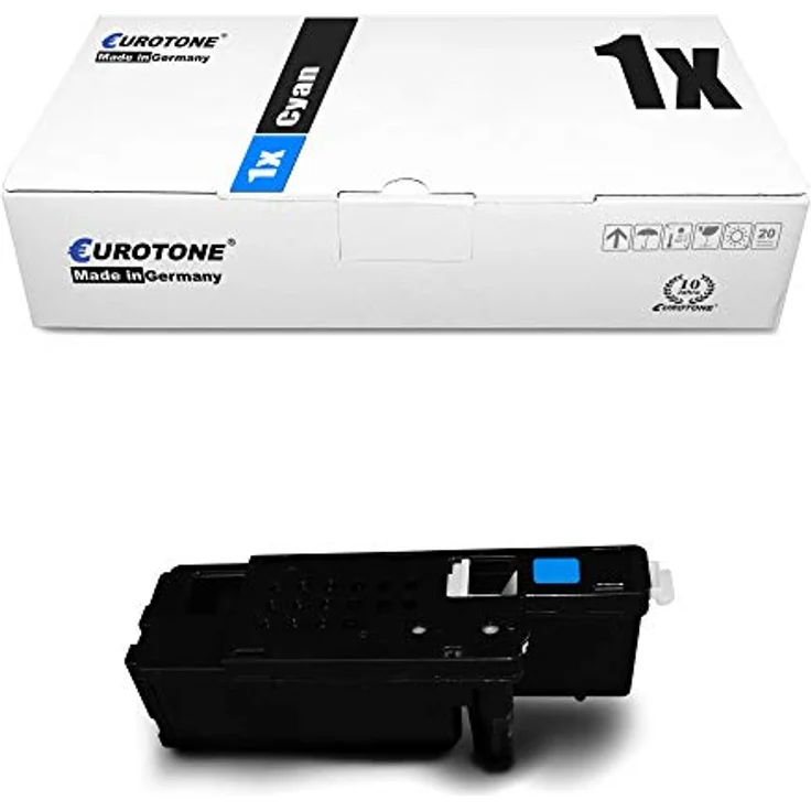 Eurotone Toner für Xerox 6020 6022 6025 6027, Cyan, kompatibel mit 106R02756, Reichweite ca. 1.000 Seiten – Bild 1