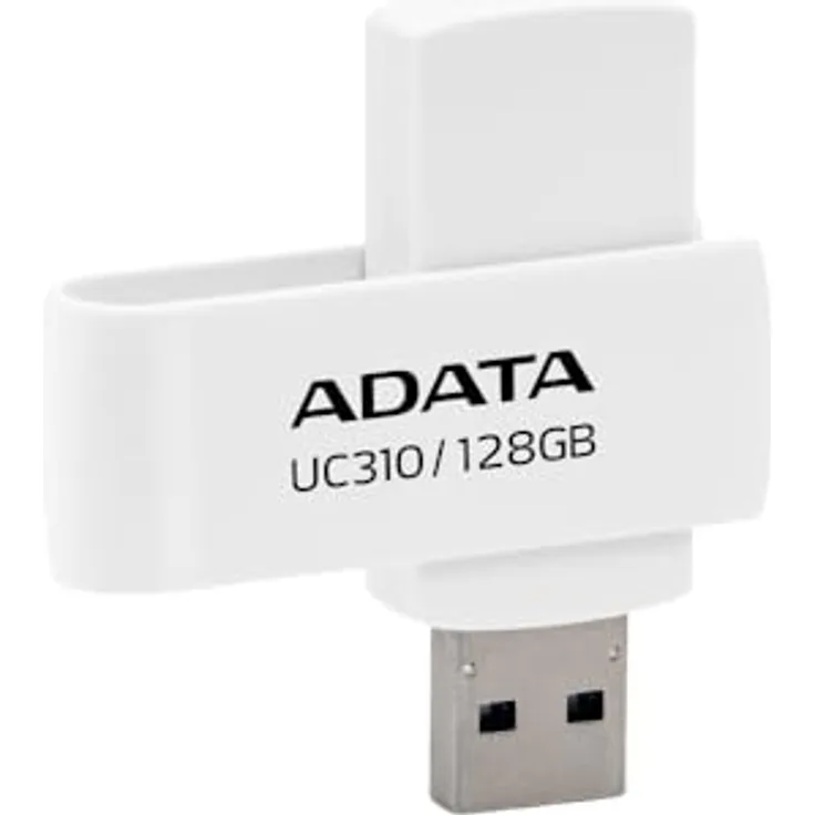 ADATA USB-Stick UC310, 64 GB, USB 3.2 Gen 1 mit 100 MB/s Lesegeschwindigkeit, schwarz