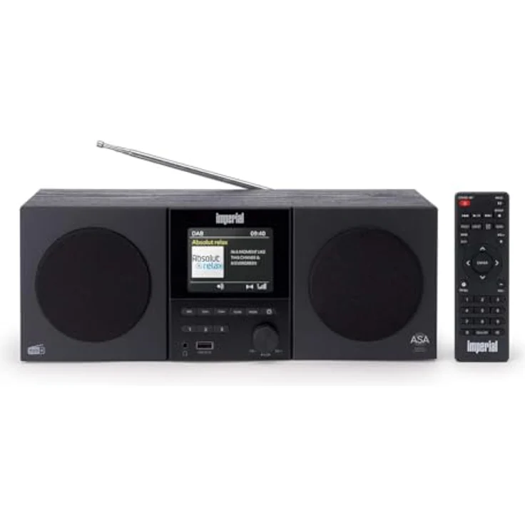 Imperial DABMAN-220BK DAB+/FM Stereo Radio, Bluetooth 5.3, 60 Speicherplätze, mit Fernbedienung, Holzgehäuse, schwarz – Bild 3