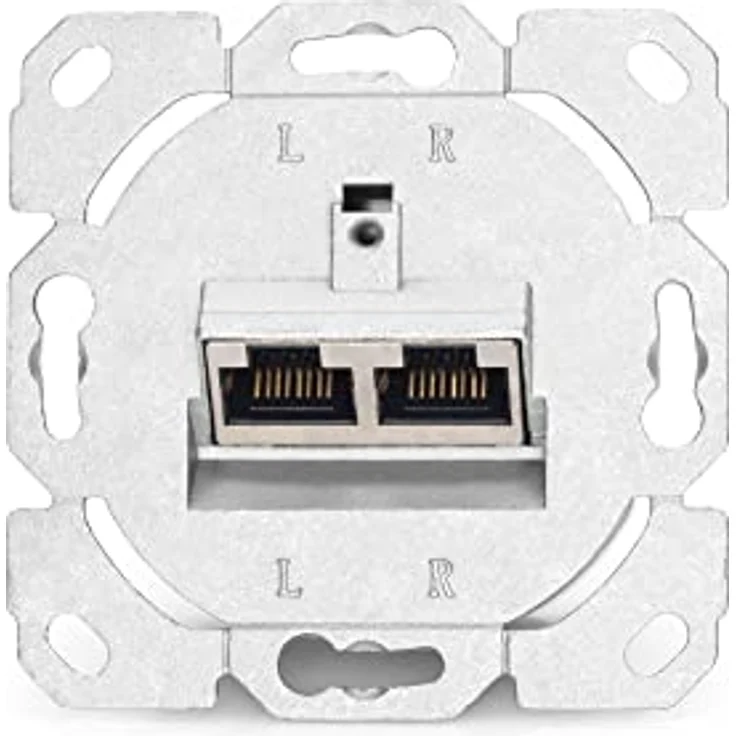 Digitus DN-9006/B5-N Netzwerkdose Aufputz CAT 6, 2 Port RJ45, geschirmt, reinweiß, Set 5 St. – Bild 6