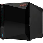 Asustor AS5404T Nimbustor 4 Gen2-4 Bay NAS Netzwerkspeicher Gehäuse, Quad-Core 2,0GHz CPU, 4xM.2 NVMe SSD Steckplätze, 2x2,5GbE Anschlüsse, 4GB DDR4 RAM, Gaming-Inspirierten NAS