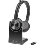 Plantronics Poly DECT Headset Savi 7320 UC binaural, Schwarz - Hochwertige Abmessungen, Langlebig, Flexible Gestaltung