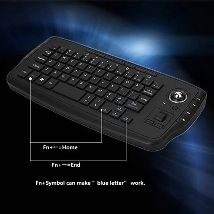 Docooler E30 2,4 GHz Wireless Keyboard mit Trackball Maus Scrollrad Fernbedienung für Android TV BOX Smart TV PC Notebook – Bild 9