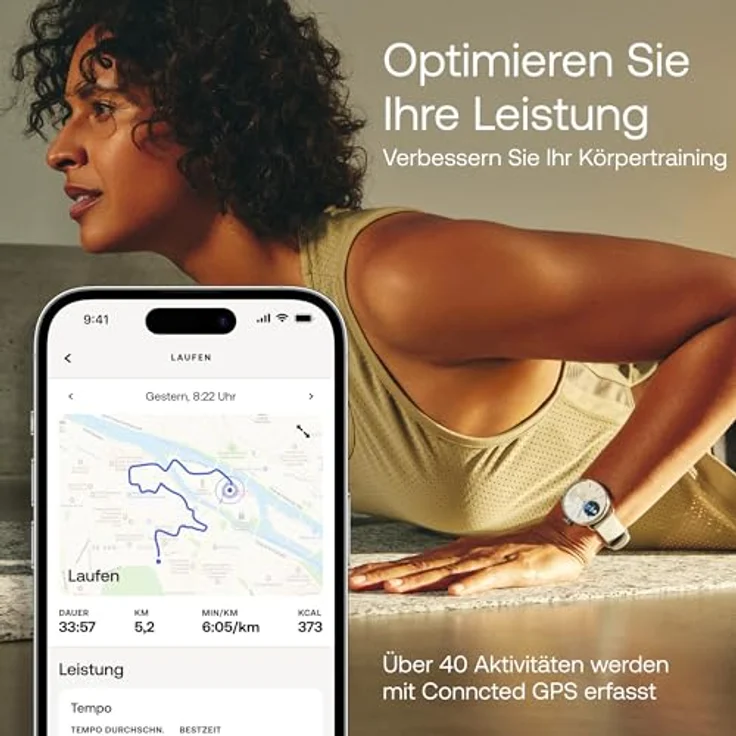 WITHINGS ScanWatch 2, Hybrid Smartwatch Herzgesundheit für Männer & Frauen - EKG, SPO2, Temperaturüberwachung, Schlaftracking, Atemwegsgesundheit, Zyklustracking, 30 Tage Akkulaufzeit, iOS & Android – Bild 3