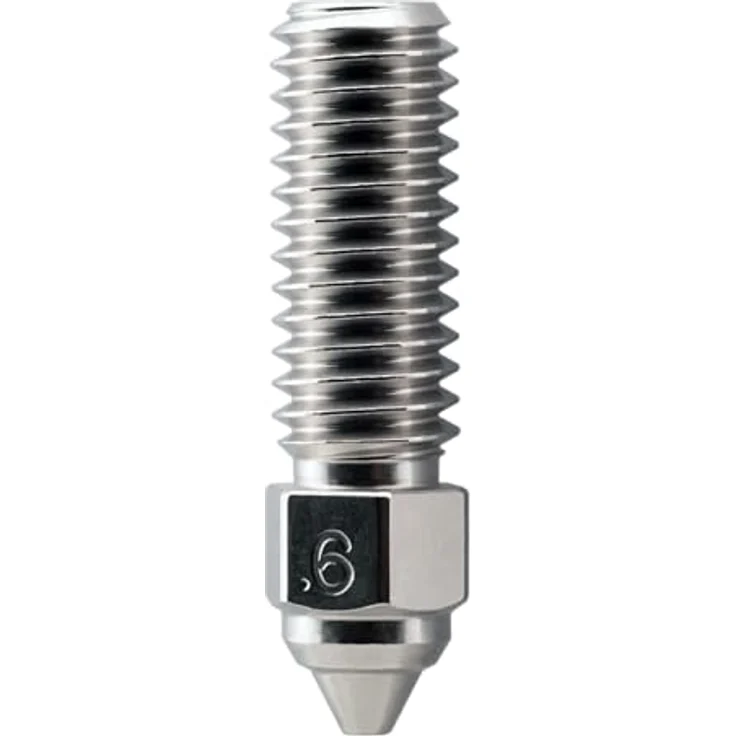 Micro-Swiss 3D Drucker Düse 0.6mm, Messing beschichtet, verschleißfest für Creality K1 – Bild 1