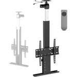 Xantron® PREMIUM-BD400E TV Lift Elektrisch mit Fernbedienung für Boden & Decke [32-55 Zoll] in elegantem Schwarz