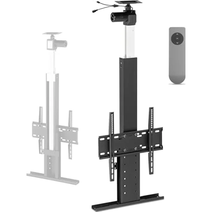 Xantron® PREMIUM-BD400E TV Lift Elektrisch mit Fernbedienung für Boden & Decke [32-55 Zoll] in elegantem Schwarz – Bild 1