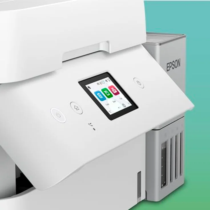 EPSON EcoTank ET-4956, Nachfüllbarer 4-in-1 Tintentankdrucker mit Duplex, WiFi, Apple AirPrint und 6,1 cm Touchscreen, weiß – Bild 7