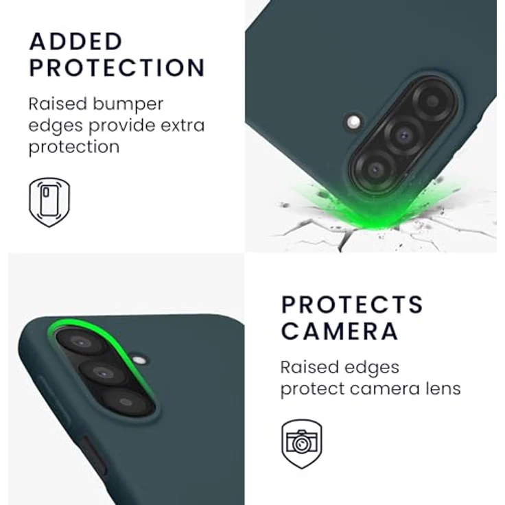 kwmobile Hülle für Samsung Galaxy A27 5G, TPU Case in Dunkler Schiefer, flexible und rutschfeste Schutzhülle mit Unterstützung für kabelloses Laden – Bild 3