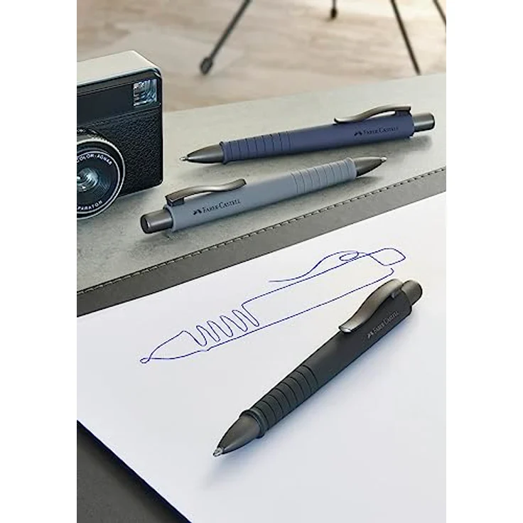 Faber-Castell Kugelschreiber Poly Ball Urban, XB, 241190, Gehäuse all black, Schreibfarbe blau – Bild 3
