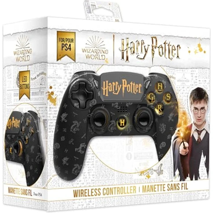 Freaks and Geeks Wireless Controller Harry Potter Gamepad für PlayStation 4, kabellos mit D-Pad, Bluetooth und USB Typ-C – Bild 2