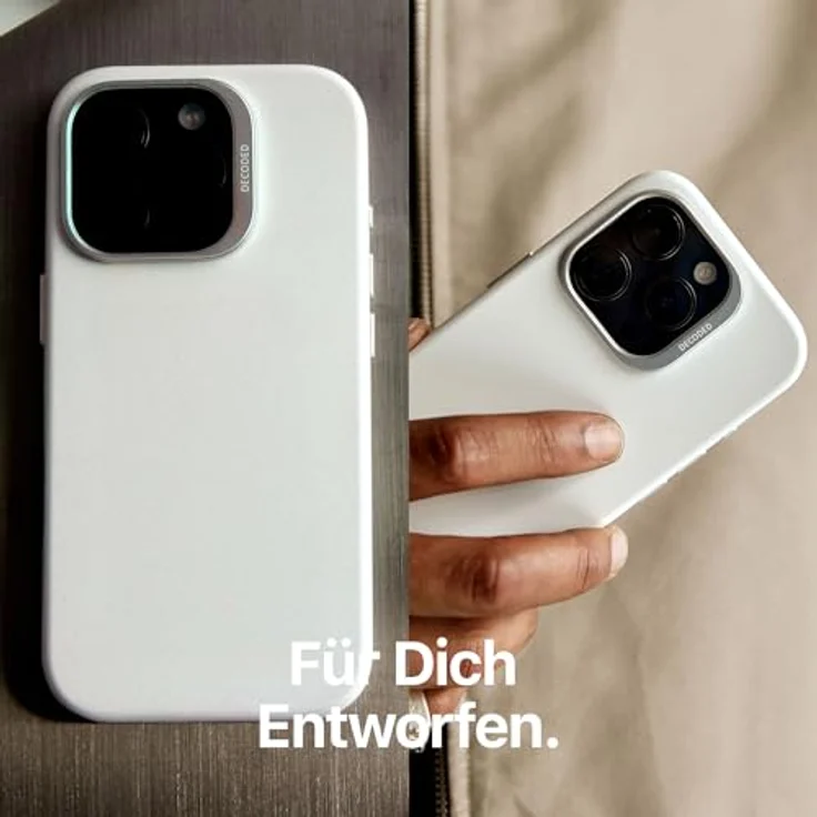 Decoded Antimikrobielle Silikon-Hülle mit MagSafe für iPhone 16 Pro Max - Grau, stoßfest, mit erhöhter Bildschirmkante und Mikrofaser-Futter – Bild 11