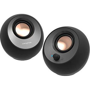 Bild für CREATIVE Pebble V3 Desktop-Lautsprecher USB-C 2.0 mit USB Audio, Clear Dialog, Bluetooth 5.0, 8W RMS mit 16W Spitzenleistung, USB-A-Adapter inklusive (schwarz)