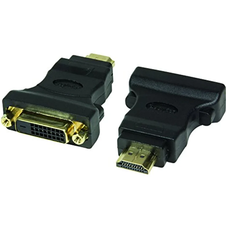 LogiLink DVI-D Adapter Digital (DVI Dual Link Belegung 24+1) zu HDMI, unterstützt alle HDTV und HD ready Standards – Bild 1