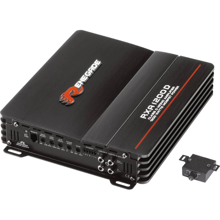 Renegade RXA1200D Monoblock Endstufe Verstärker 1-Kanal, Class D Digital, 1200 Watt Max., Schwarz – Bild 1