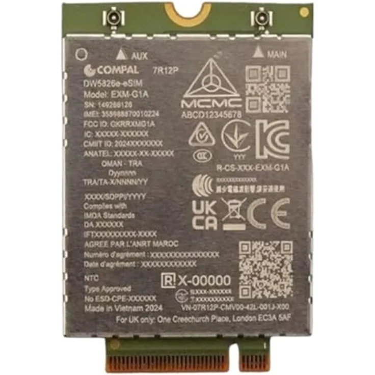Dell Wireless Mobile Modem DW5826E, WWAN-Netzwerkkarte für schnellen Internetzugang, getestet für Dell-Systeme – Bild 4
