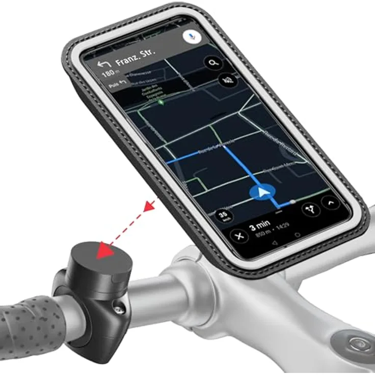 Shapeheart Fahrrad-Handyhalterung PRO, abnehmbare magnetische Hülle für Smartphones bis 14,7 cm