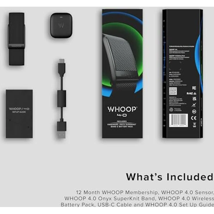 WHOOP 4.0 – Wearable, Tracker für Gesundheit und Fitness, kontinuierliche Überwachung, Leistungsoptimierung - Onyx – Bild 2