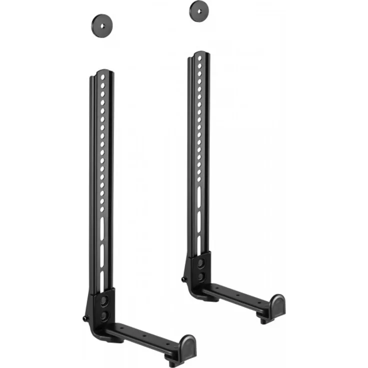 Sopar 23188 Lautsprecherständer, TV-Halterung aus Stahl, höhenverstellbar, maximal 15 kg, schwarz