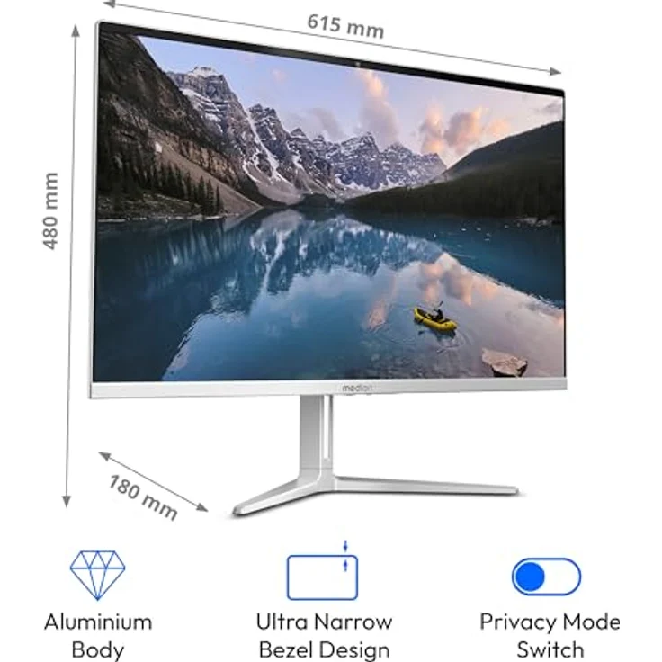 MEDION E27419 68,5 cm (27 Zoll) Full HD All in One Desktop PC, Intel Core i7-13620H, 16GB RAM, 1TB SSD, WLAN, HDMI, kabellose Maus & Tastatur, Windows 11 Home – Bild 2