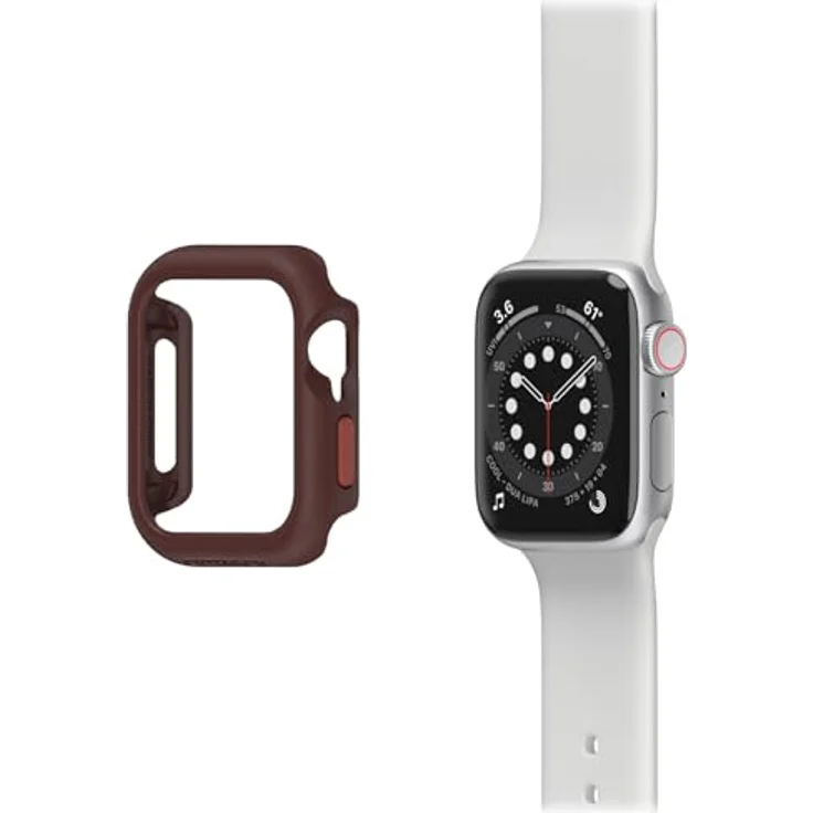 OtterBox All Day Bumper für Apple Watch Series SE/6/5/4-44mm, Braun/Rot - Stoßfeste, sturzsichere, schlanke Schutzhülle für Apple Watch, schützt Display und Kanten – Bild 5