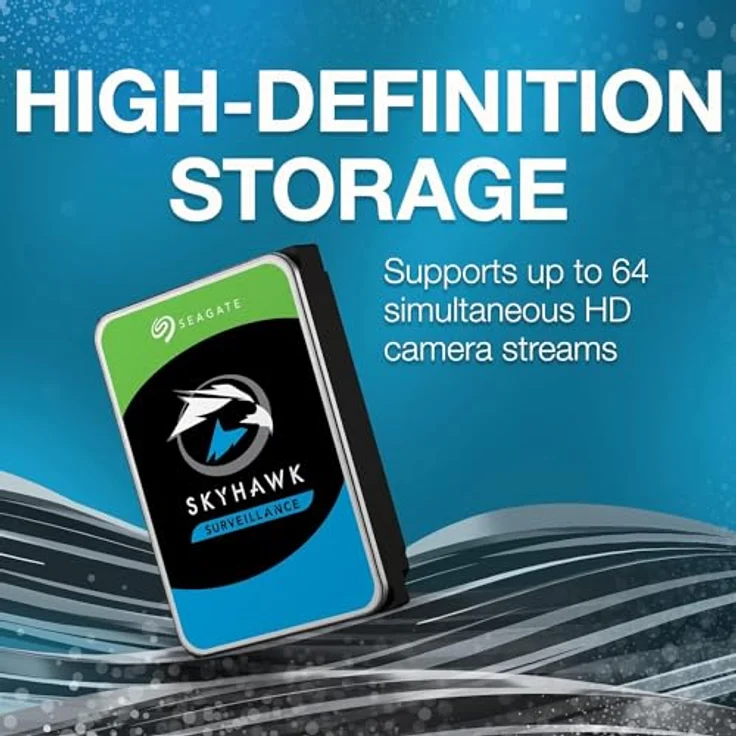 Seagate SkyHawk 4TB interne Festplatte HDD, Videoaufnahme bis zu 64 Kameras, 3.5 Zoll, 64 MB Cache, SATA 6GB/s, silber – Bild 3