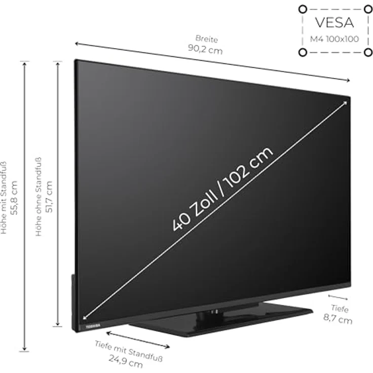 Toshiba 40 Zoll Fernseher Fire TV (Full HD, HDR, Smart TV, Triple-Tuner, Alexa Built-In, Bluetooth) 40LF3F63DAZ – Bild 2