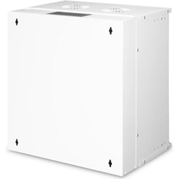 DIGITUS Netzwerkschrank SoHo Pro - 19-Zoll Rack 12 HE - Unmontiert - Wandmontage - 400 mm Tiefe - 327 mm Nutztiefe - Traglast 60 kg - Glastür - Grau – Bild 3