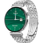 Knauermann PRO 3 Mini (2024) Silber - Gesundheitsuhr Smartwatch mit Telefoniefunktion - EKG + HRV und SOS Funktion - AMOLED Display - BT Bluetooth - Schlafapnoe - Gliederarmband Silber, 14-24, rund