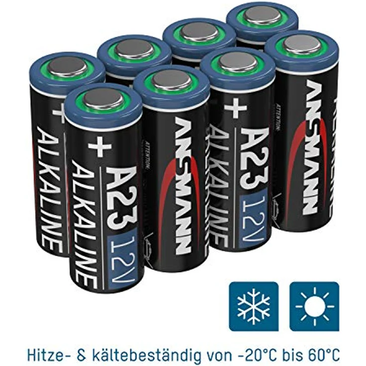 ANSMANN A23 12V Alkaline Batterie - 8er Pack MN21 Batterien geeignet für Alarmanlagen, Garagentoröffner, Fernbedienung & vieles mehr- Einwegbatterie – Bild 3