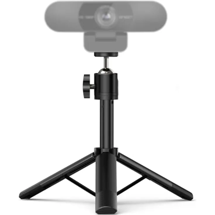 EMEET TD303 Stativ, Versenkbares Tripod für Webcam und Kamera, Höhe 17-47 cm, 1/4 Zoll Schraube, leicht und tragbar