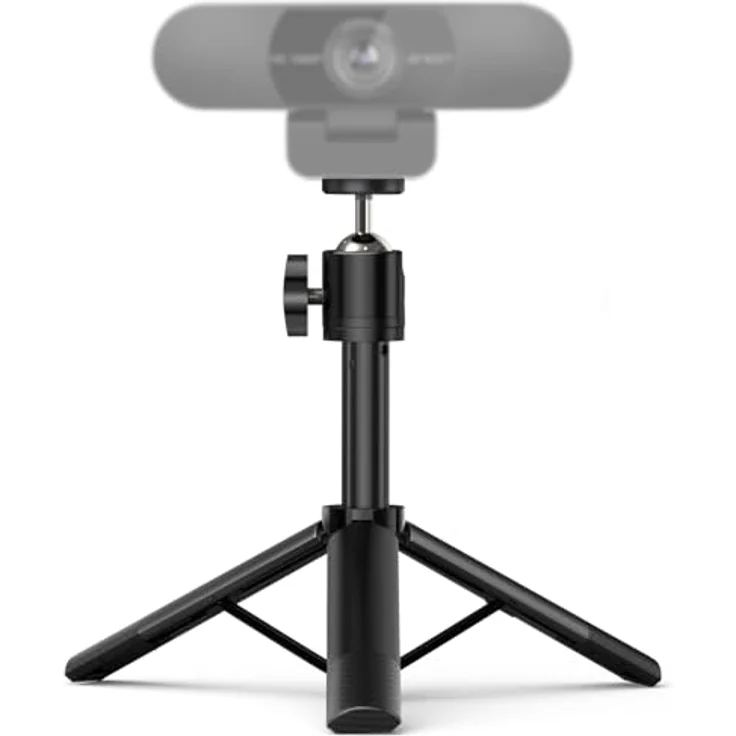 EMEET TD303 Stativ, Versenkbares Tripod für Webcam und Kamera, Höhe 17-47 cm, 1/4 Zoll Schraube, leicht und tragbar – Bild 1