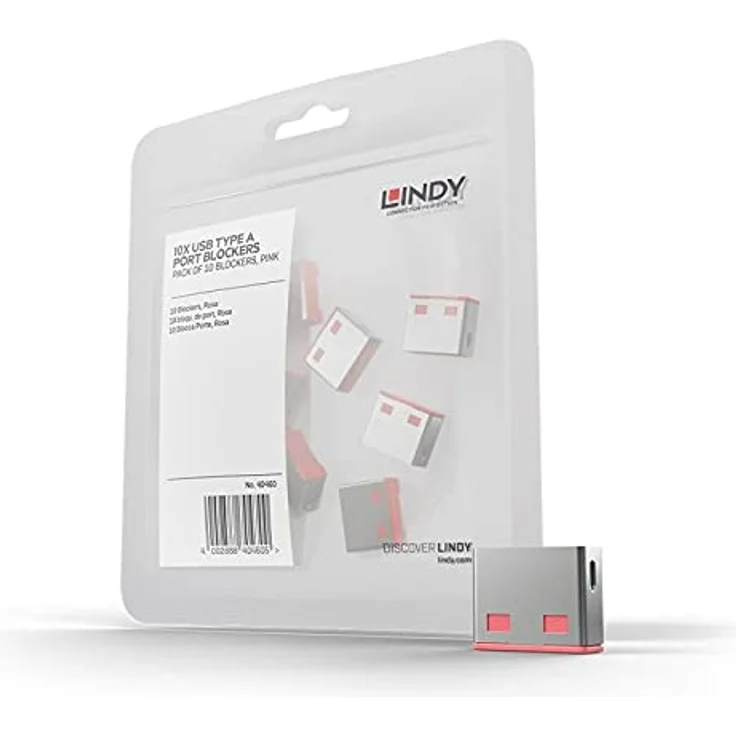 Lindy USB Port Blocker - USB-Portblocker - pink (Packung mit 10) (40460) – Bild 3
