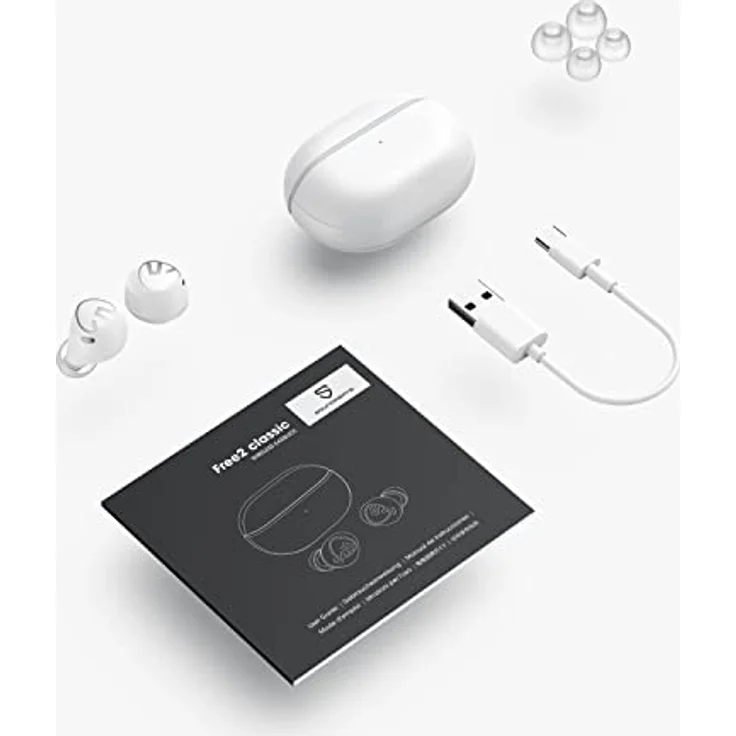 SoundPEATS TWS Free2 Classic, Kabellose Kopfhörer in Weiß mit hochwertigem Sound – Bild 8