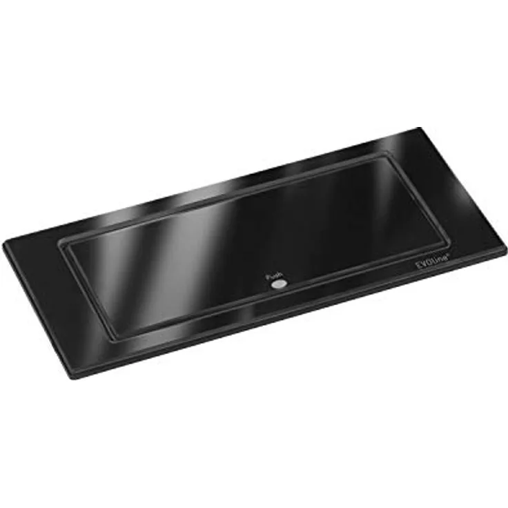Schulte Steckdose EVOLINE Backflip Glas schwarz, 2 Steckdosen, 1 USB Typ C