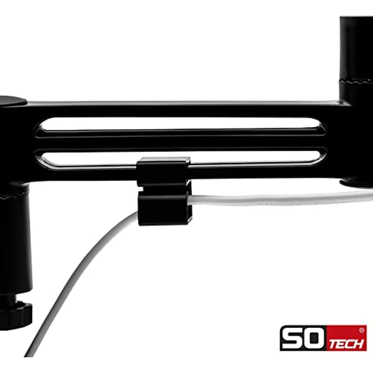 SOTECH TV Wandhalterung WH-03-43, 2-armig, drehbar, neigbar, für 13-43 Zoll Bildschirme, Tragkraft bis zu 15 kg, VESA-kompatibel, schwarz, mit Kabelmanagement – Bild 4
