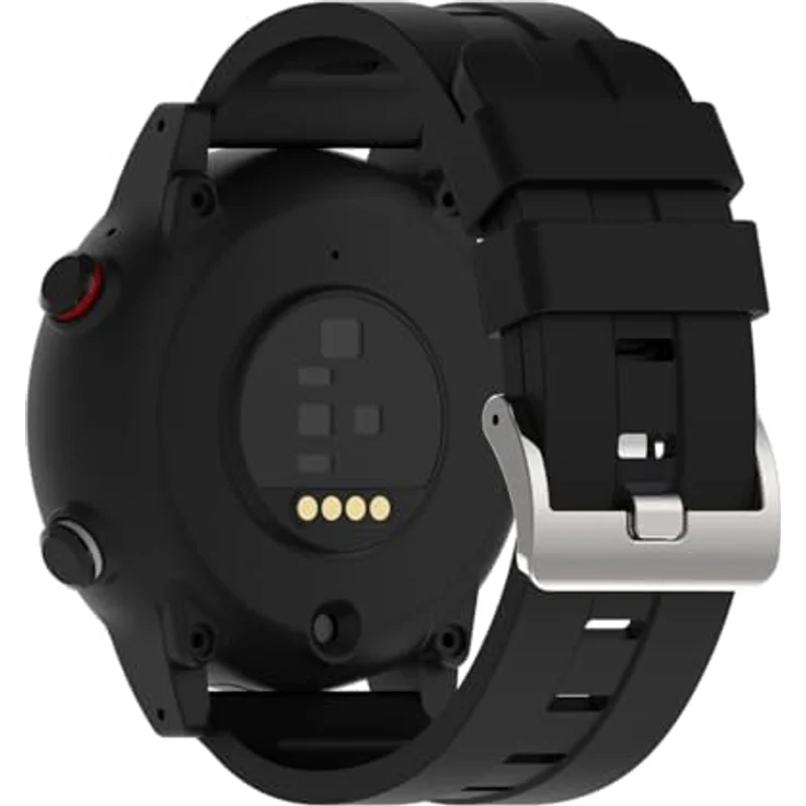 James R9 Smartwatch, Notrufuhr mit GPS, Sturzmelder und 1,43 Zoll AMOLED-Display, Schwarz, 20mm – Bild 4