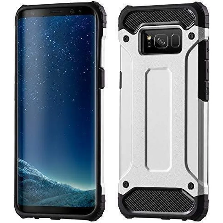 cofi1453 Handyhülle Panzerhülle Bumper Hybrid Armor Schutzhülle, geeignet für Samsung Galaxy A70 (A705F) Silikon Hülle Zubehör Tasche Panzerschale Panzer