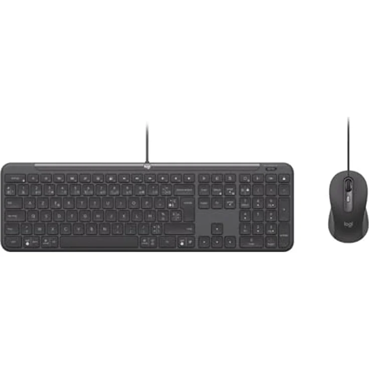 Logitech Signature Slim Wired Combo MK620, Tastatur- und Maus-Set, full size, USB-C, AZERTY, Französisch, Graphite – Bild 2