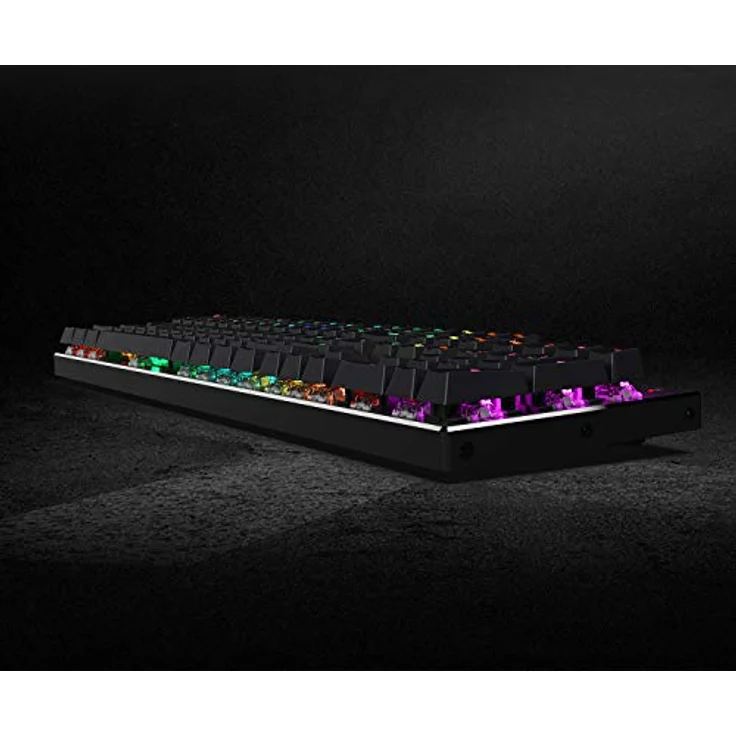 Redragon K556-US RGB LED Kabelgebundene Mechanische Gaming Tastatur Mit Hintergrundbeleuchtung, Aluminium Tastatur, 104 Tasten Anti-Ghosting, für Windows, Laptop, PC, Notebook (QWERTY Layout, Schwarz) – Bild 8