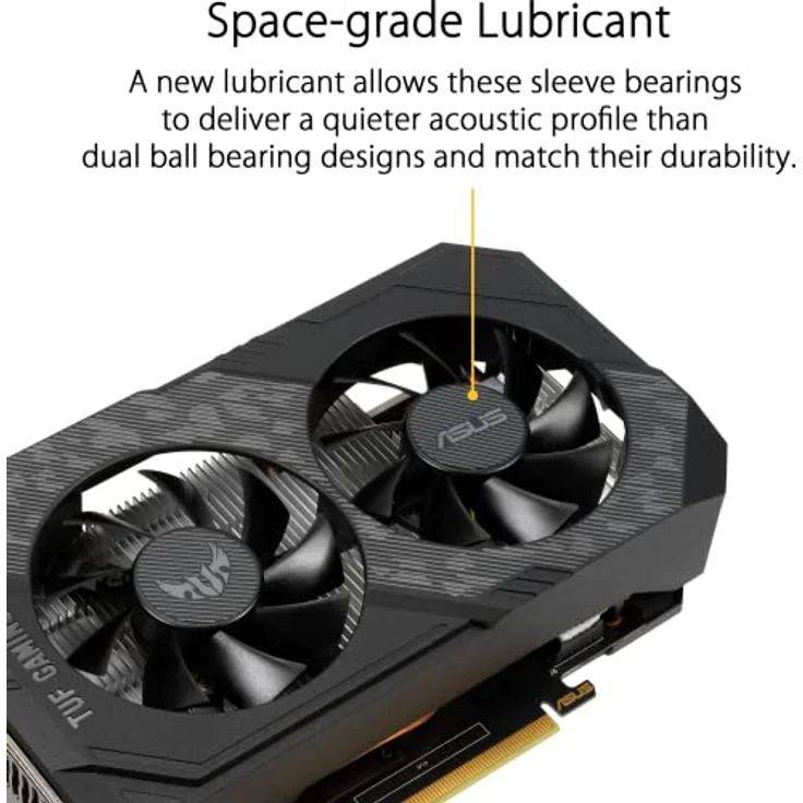 ASUS Die TUF Gaming GeForce GTX 1650 OC Edition 4GB GDDR6 Gaming Grafikkarte (NVIDIA-Turing-Architektur, 4GB GDDR6 Speicher, PCIe 3.0, 1x HDMI 2.0b, 1x Displayport 1.4a, TUF-GTX1650-O4GD6-P-V2-GAMING) – Bild 2