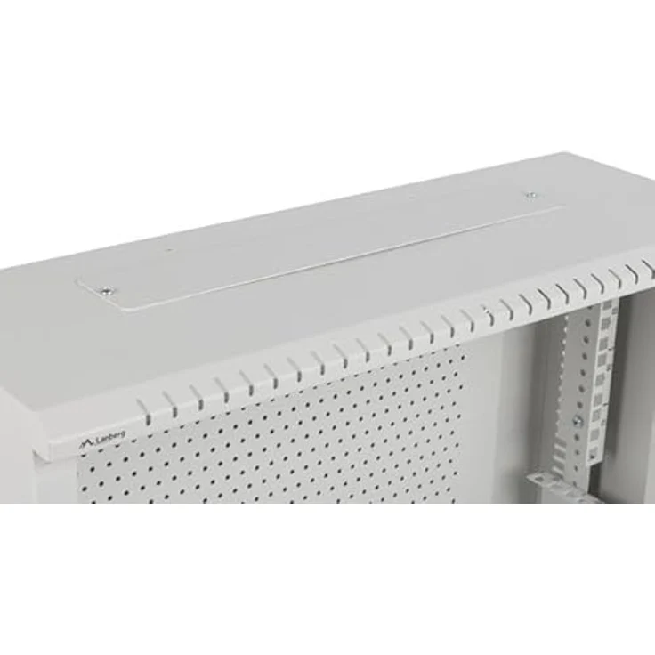 Lanberg Rackschrank 19" Wandmontage 4U+3U, Low-Profile grau, montiert – Bild 3