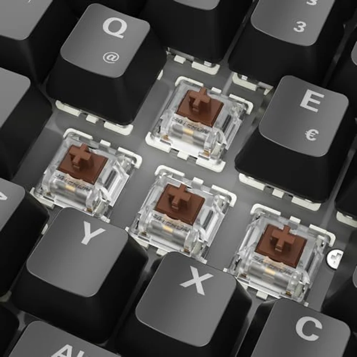 Sharkoon SKILLER SGK50 S2 Gaming Tastatur - Hot-Swap Gateron Brown Switches, RGB-Beleuchtung, QWERTZ-Layout, schwarz – Bild 4