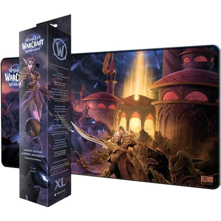 Dark Project World of Warcraft Gaming-Mauspad, Midnight Xalatath Key Art, XL (90 x 40 x 0,4 cm), wasserabweisend, rutschfeste Gummibasis, langlebig mit verschleißfesten Kanten – Bild 2