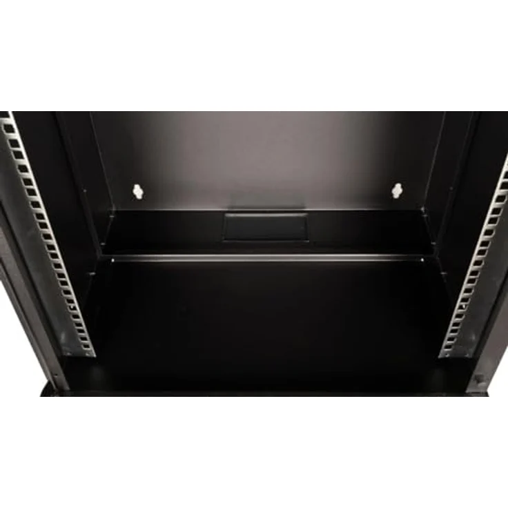 Equip Wandgehäuse 19" 12U 540x400mm schwarz, Netzwerkschrank mit Fronttür aus gehärtetem Glas – Bild 5