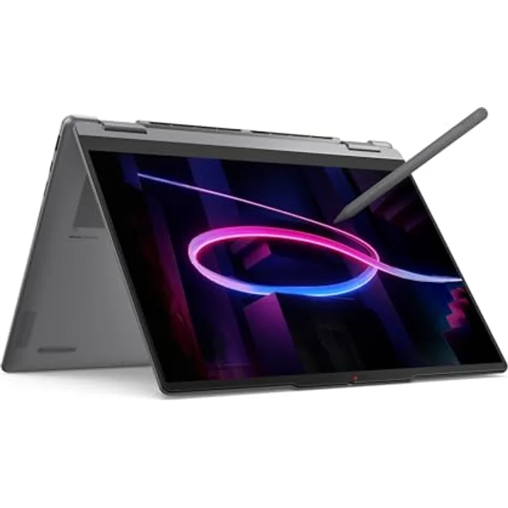 Lenovo Yoga 7 2-in-1 Aura Edition Laptop | 14" 2.8K WUXGA OLED Touch Display | Intel Core Ultra 7 355 | 32GB RAM | 1TB SSD | UMA Intel Grafik | Windows 11 | QWERTZ | Grau | 3 Monate Prem.Care